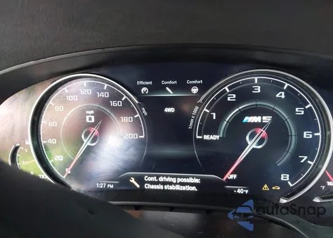 2019 BMW M5 Competition из США, поврежденный, VIN WBSJF0C56KB447183